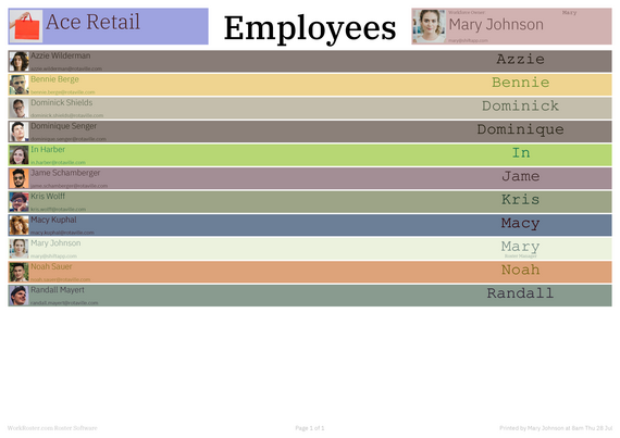 Employee List PDF
