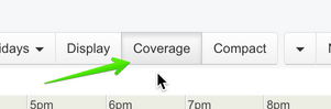 coverage button in the View Options menu