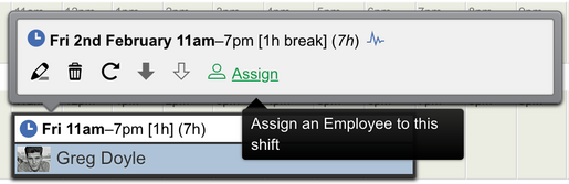 Assign employee to shift