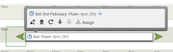 Resizing a Shift