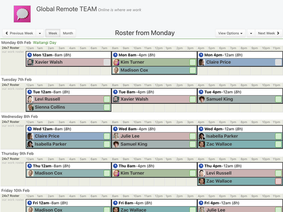 Global Team Roster
